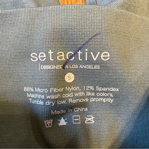 Set Active Revolve Blue/Grey High Rise Athletic Leggings K3 - Picture 2 of 3